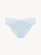 Medium Brief in blue Lycra with Leavers lace_0