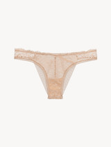 Brazilian Brief in beige Lycra with Leavers lace_0