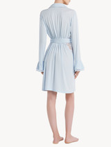 Robe in blue modal stretch with Leavers lace_2