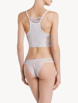 Bralette in white Lycra with Leavers lace_2