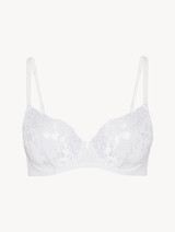 Underwired Bra in white tulle and Lycra_0