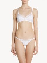 Thong in white tulle and Lycra_1