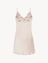 Slip Dress in blush pink silk with embroidered tulle_0