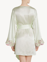 Short robe in pale green silk with embroidered tulle_2