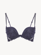 Push-up Bra in violet silk satin with embroidered tulle_0