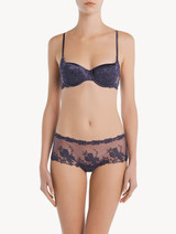 Balconette Bra in violet silk satin with embroidered tulle_1