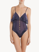 Underwired Bodysuit in violet embroidered tulle with silk satin_1