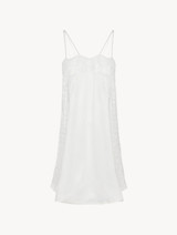 Slip Dress in off-white silk with Leavers lace_0