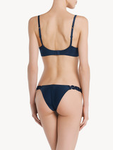 Underwired Bra in blue Lycra with embroidered tulle_2