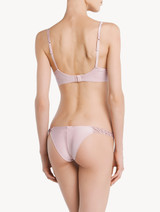 Brazilian Brief in pink Lycra with embroidered tulle_2