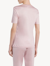 T-shirt in pink modal with embroidered tulle_2