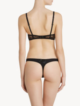 Black thong in Lycra and Leavers lace_2