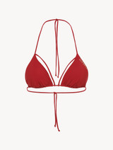 Triangle bikini top in deep red_0