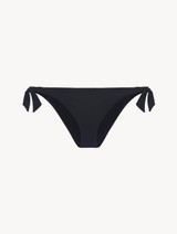 Ribbon Bikini Briefs in black lycra_0