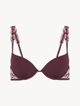 Push-up Bra in burgundy recycled Lycra_0