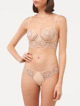 Balconette Bra in beige recycled Lycra_1