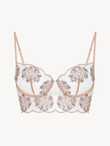 Balconette Bra in beige recycled Lycra_0