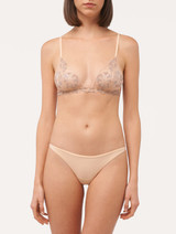 Thong in beige recycled Lycra_1