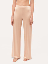 Beige pajama set in stretch viscose and tulle_3