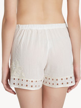 Shorts in off-white cotton_2