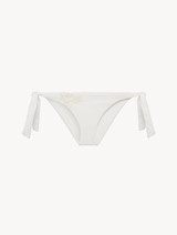 Ribbon Bikini Briefs in off-white with ivory embroidery_0