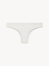 Low-rise Bikini Briefs in off-white with ivory embroidery_0