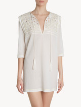 Off-white kaftan in cotton_1