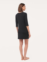 Nightgown in black modal silk jersey_2