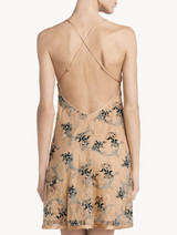 Slip Dress in sand Leavers lace_2