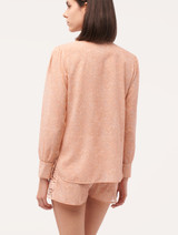 Shirt in pink silk georgette with Leavers lace_2