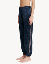 Trousers in blue silk satin_1