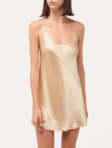 Silk slip dress in beige_1
