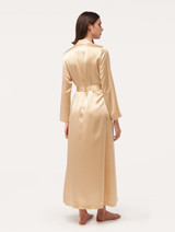 Silk long robe in beige_2