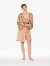 Bronze silk satin camisole with frastaglio_4