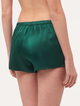 Emerald silk pajama shorts- ONLINE EXCLUSIVE_2