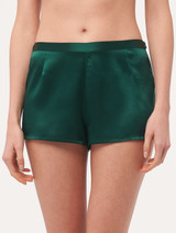 Emerald silk pajama shorts- ONLINE EXCLUSIVE_1