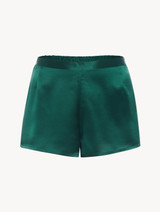Emerald silk pajama shorts- ONLINE EXCLUSIVE_0