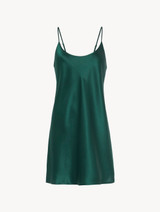 Silk slip dress in emerald - ONLINE EXCLUSIVE_0