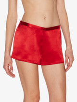 Garnet silk pajama shorts_1