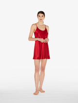 Silk slip dress in garnet_1