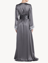 Grey silk long robe with lurex frastaglio_2