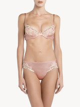 Pink silk satin thong with frastaglio_1