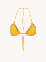 Triangle bikini top in yellow with logo_0