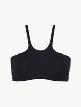 Unpadded bikini top in black_0