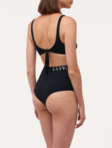 Underwired bikini top in black with logo_2
