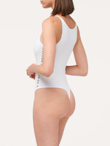 Bodysuit in white stretch cotton_2