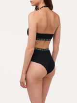 Halter Bralette in black stretch cotton_5
