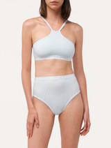 Halter Bralette in blue grey stretch cotton_1