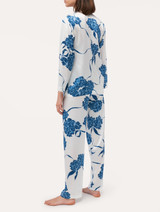 Dusty blue floral silk pajama set_2