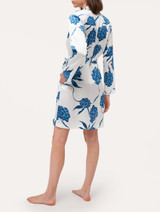 Silk short robe with dusty blue florals_2